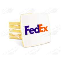 Printed Square Iced Sugar Shortbread Cookies (Custom Printed with your Logo or Image) - 4 inch