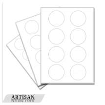 Inkedibles Artisan Frosting Sheets 24 sheets: Precut 2.5 inch circles (8 circles per sheet)